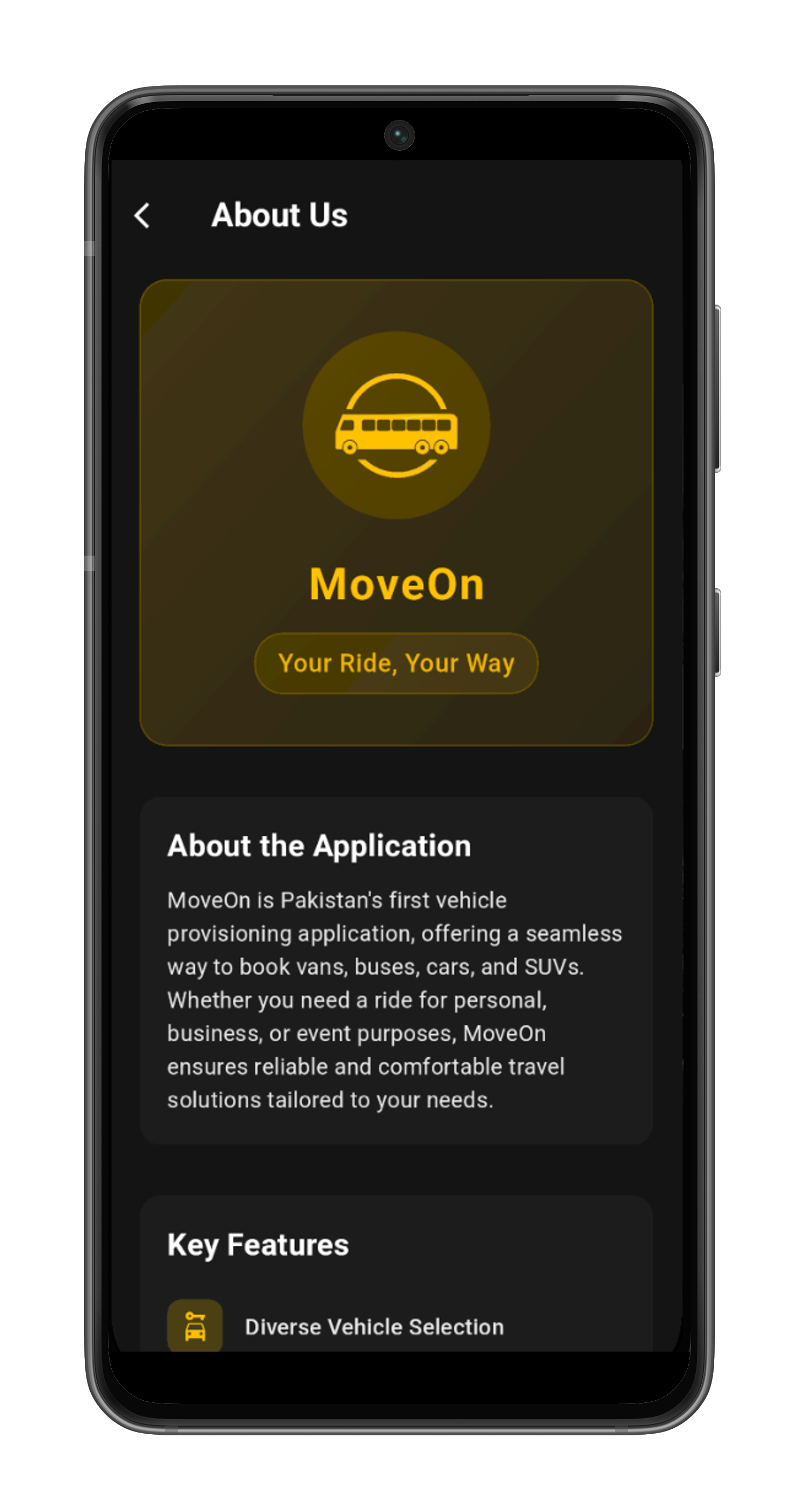 MoveOn App Interface